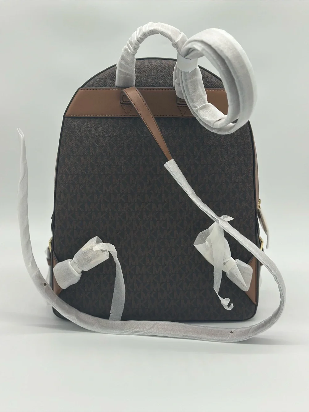 Michael Kors Brown and Tan Signature Logo Backpack